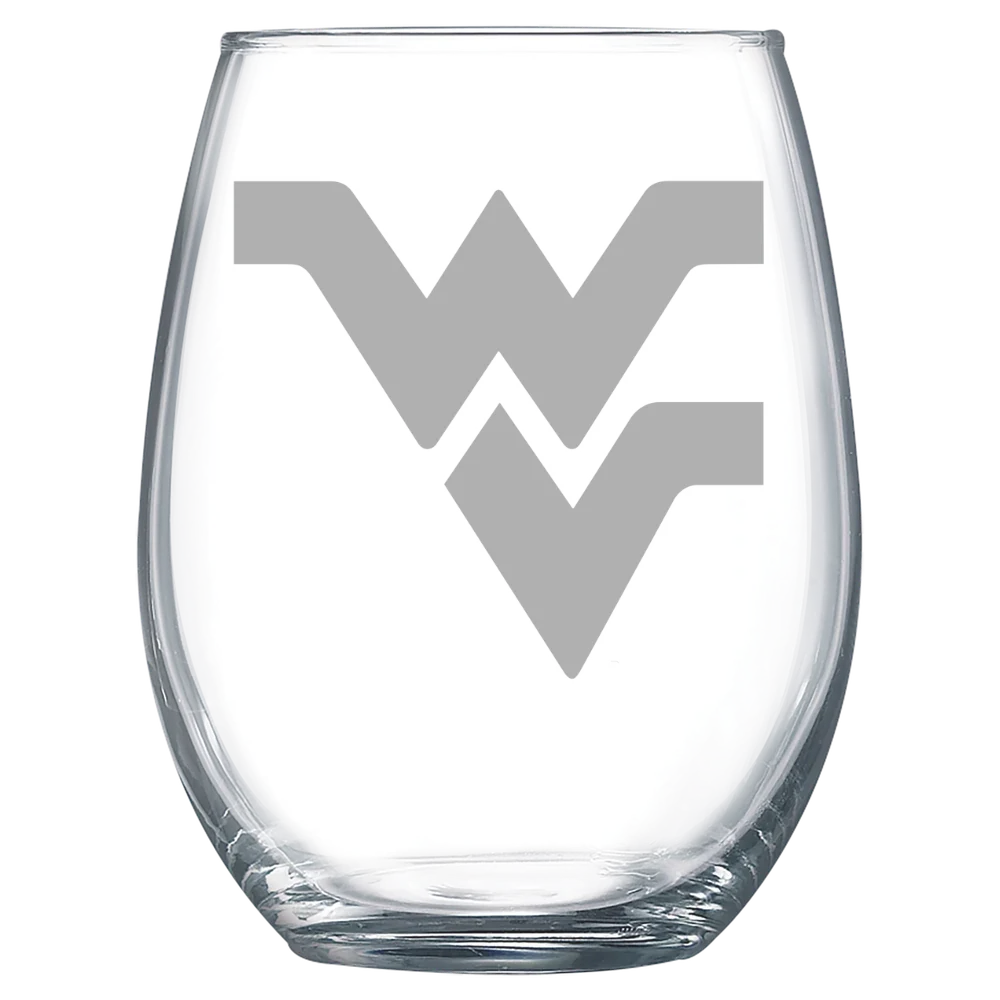 West Virginia University Polar Camel 15 oz. Stemless Wine Glass