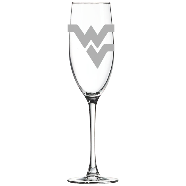 West Virginia University Polar Camel 8 oz. Champagne Flute