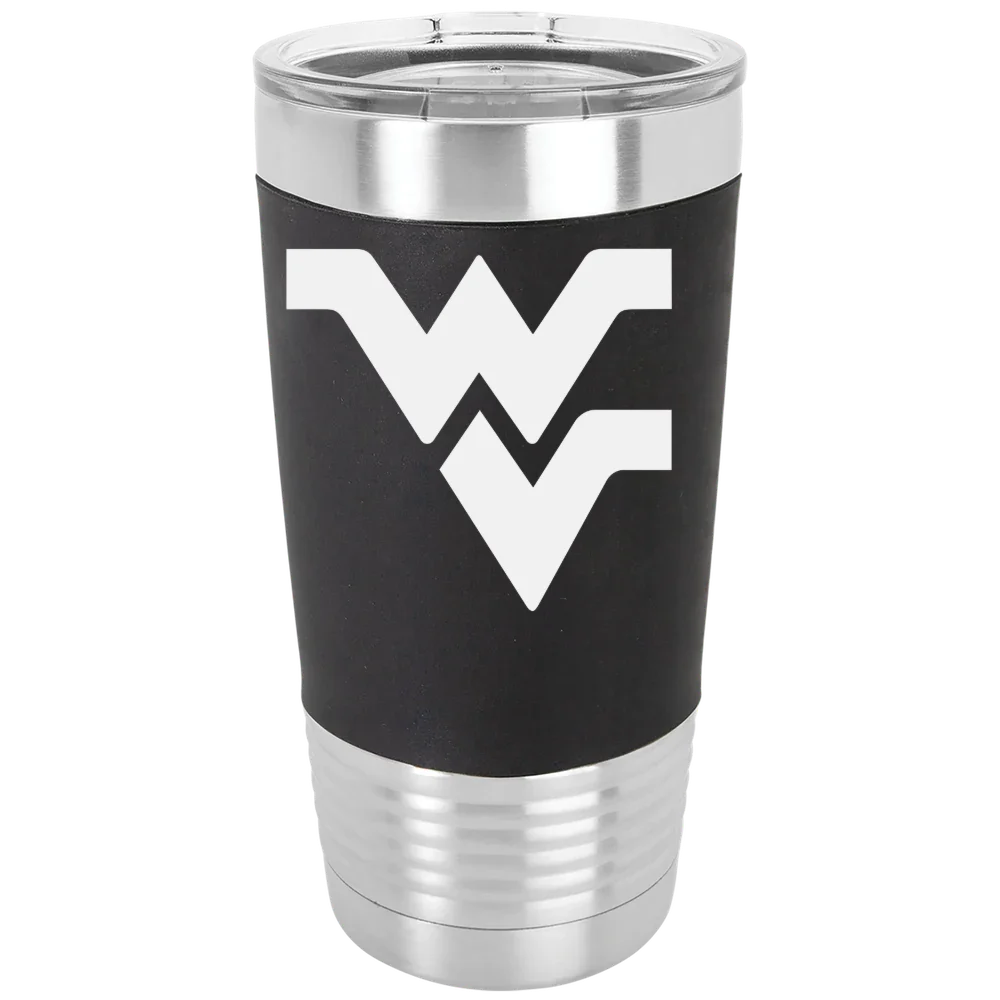 West Virginia University Polar Camel 20 oz. Silicone Grip Tumbler with Standard Lid