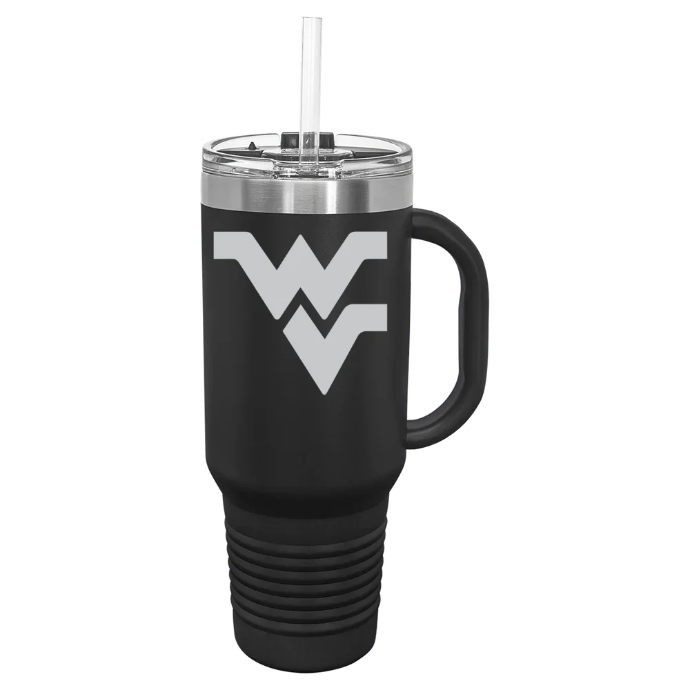 West Virginia University Polar Camel 40 oz. Travel Mug with Snap Lid & Straw