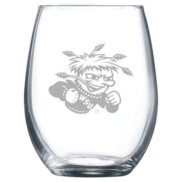 Wichita State University Polar Camel 9 oz. Stemless Wine Glass