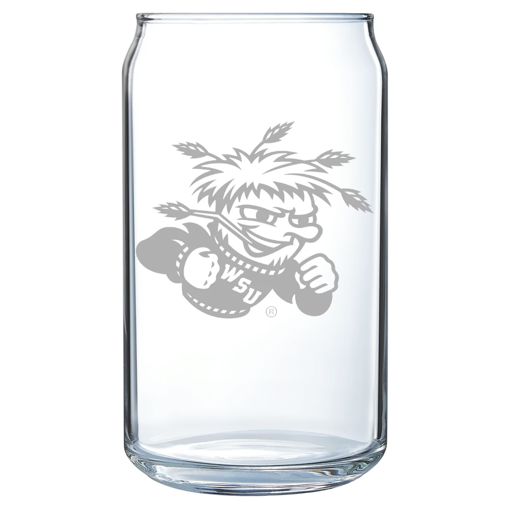 Wichita State University Polar Camel 16 oz. Can Glass
