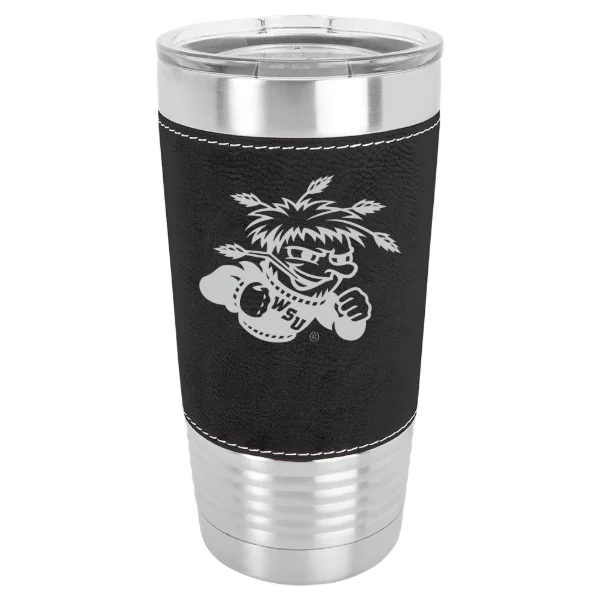Wichita State University Polar Camel 20 oz. Leatherette Grip Tumbler with Standard Lid