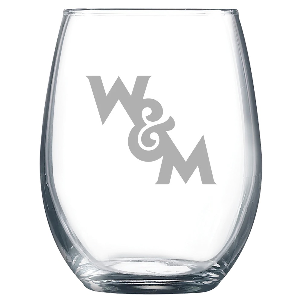 William & Mary Polar Camel 9 oz. Stemless Wine Glass