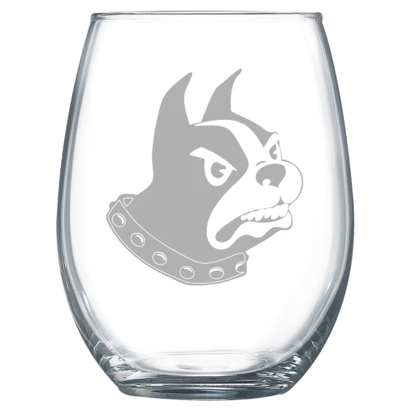 Wofford College Polar Camel 15 oz. Stemless Wine Glass