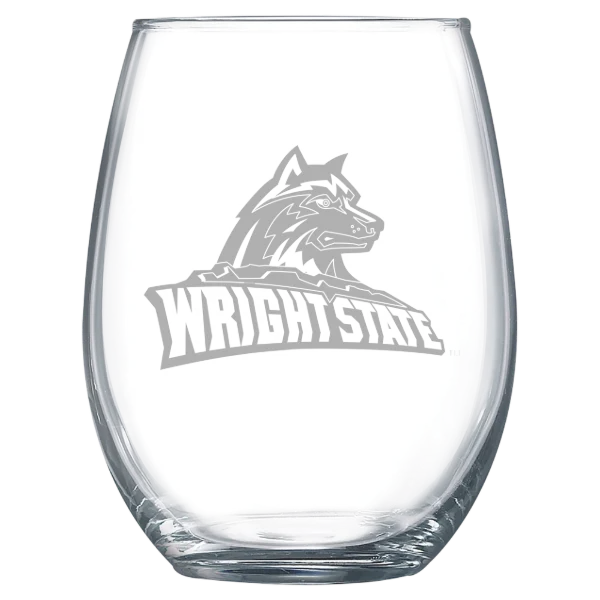 Wright State University Polar Camel 15 oz. Stemless Wine Glass