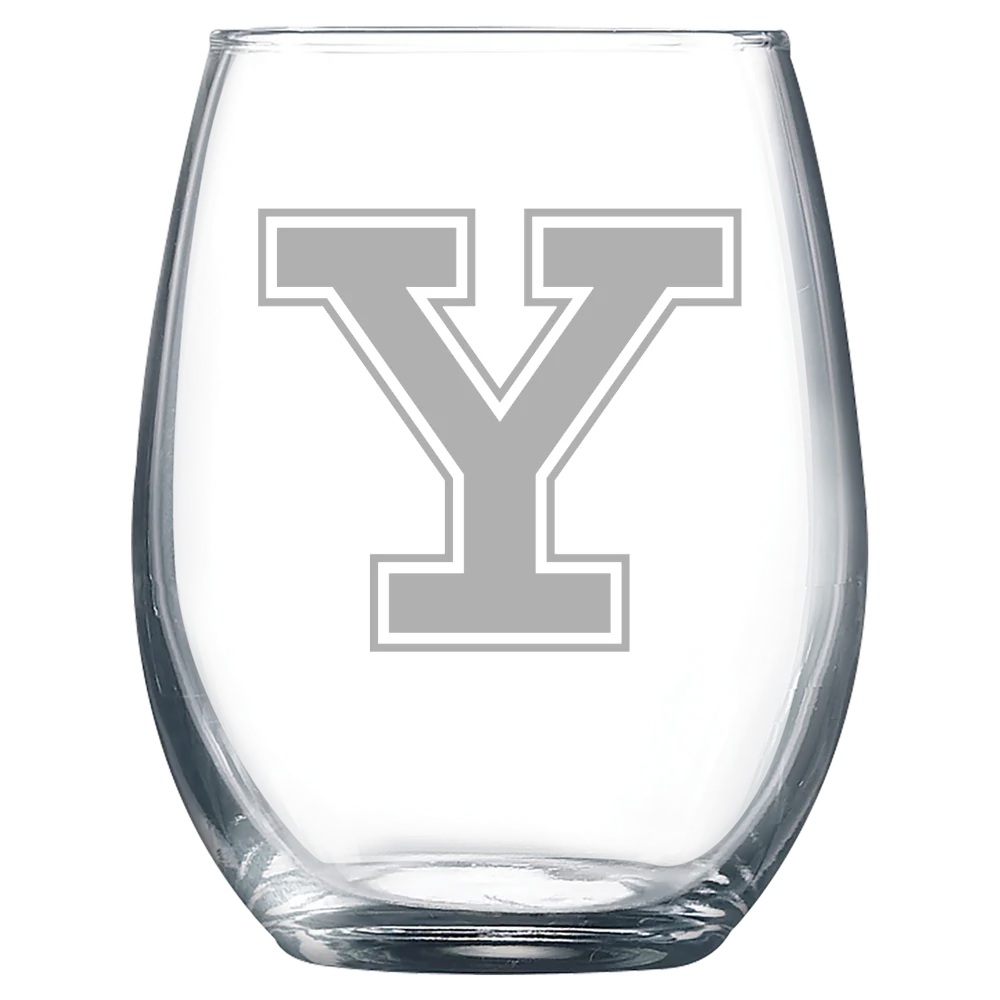 Yale University Polar Camel 9 oz. Stemless Wine Glass