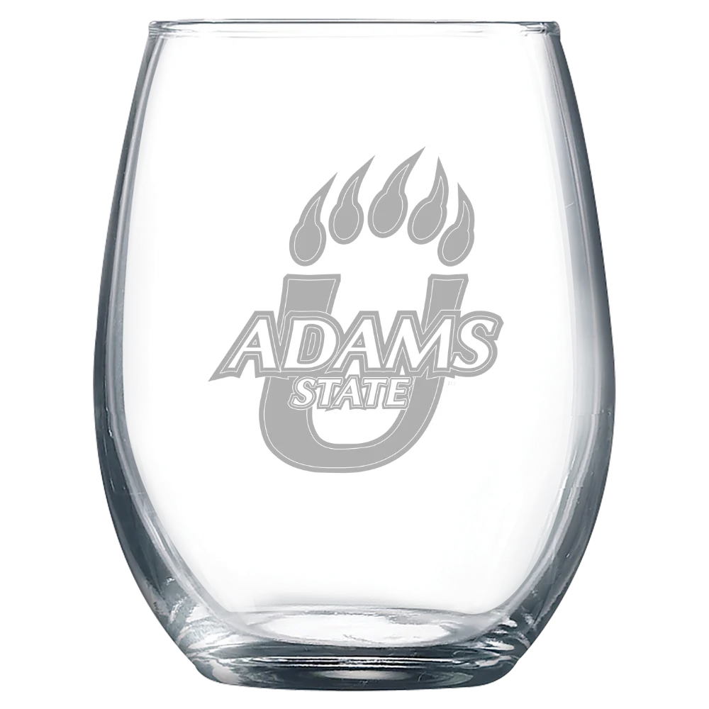 Adams State University Polar Camel 9 oz. Stemless Wine Glass