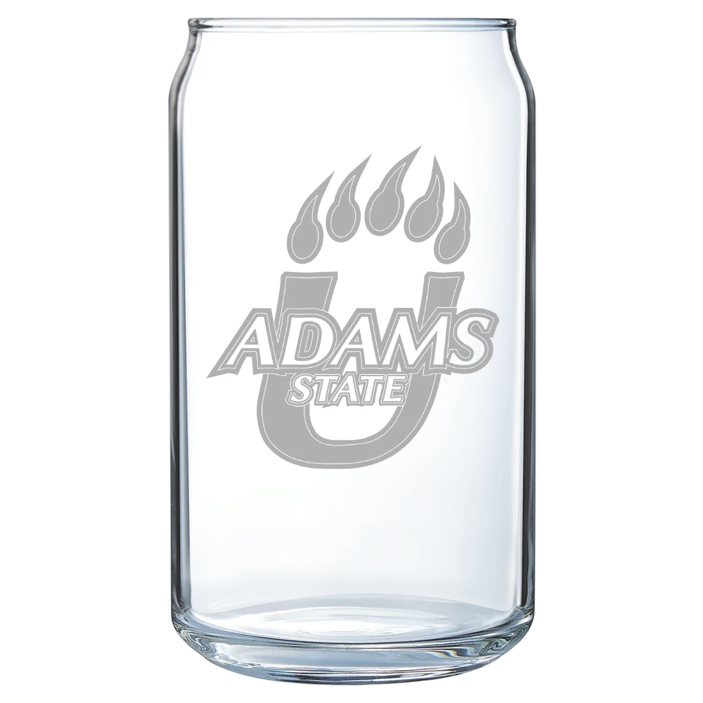 Adams State University Polar Camel 16 oz. Can Glass