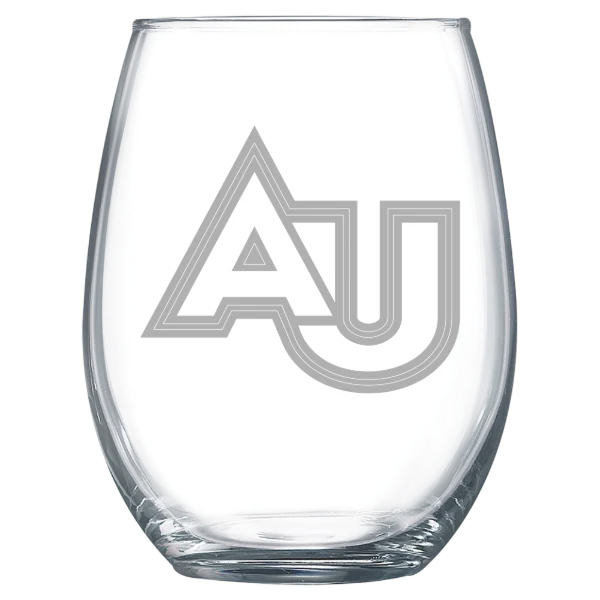 Adelphi University Polar Camel 15 oz. Stemless Wine Glass