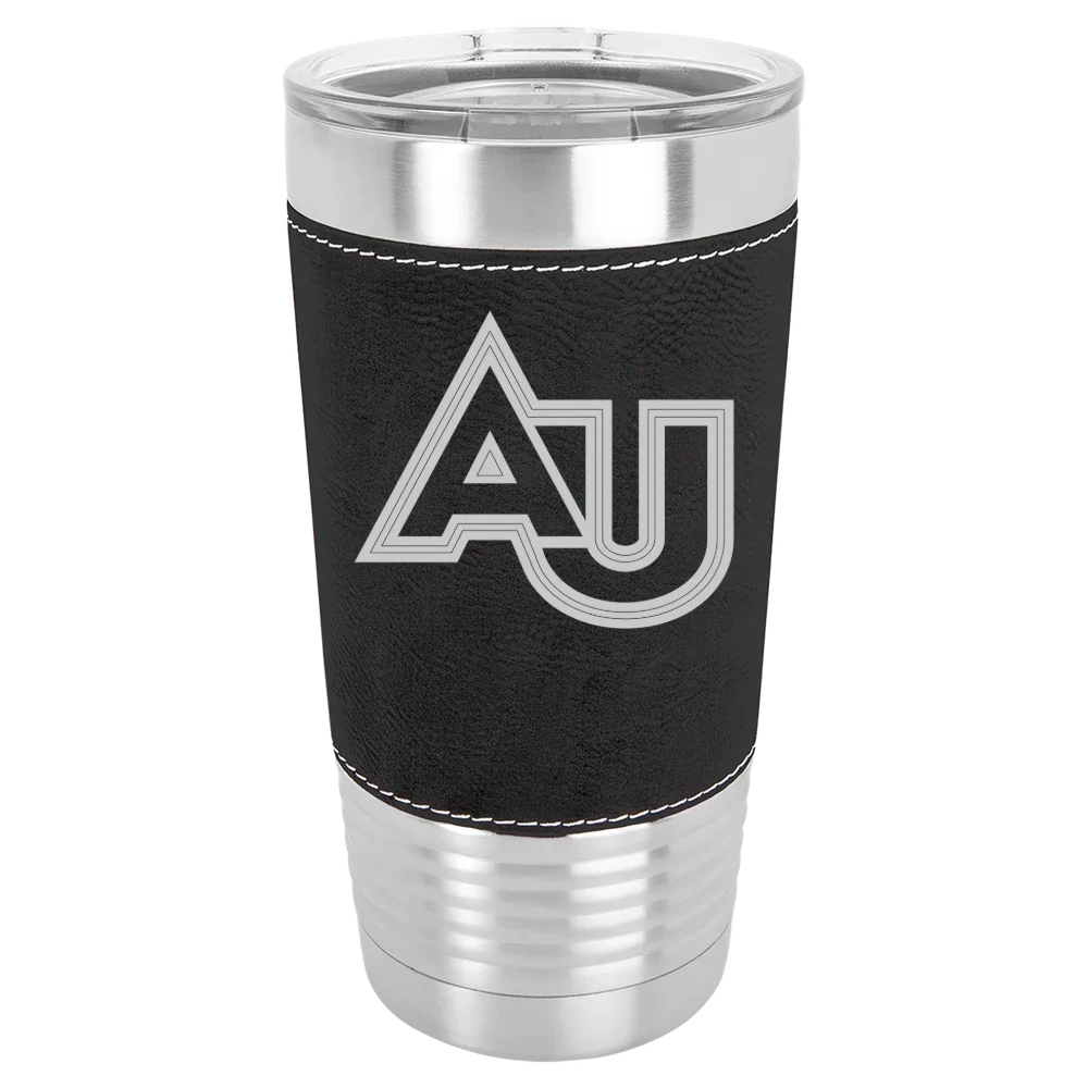 Adelphi University Polar Camel 20 oz. Leatherette Grip Tumbler with Standard Lid