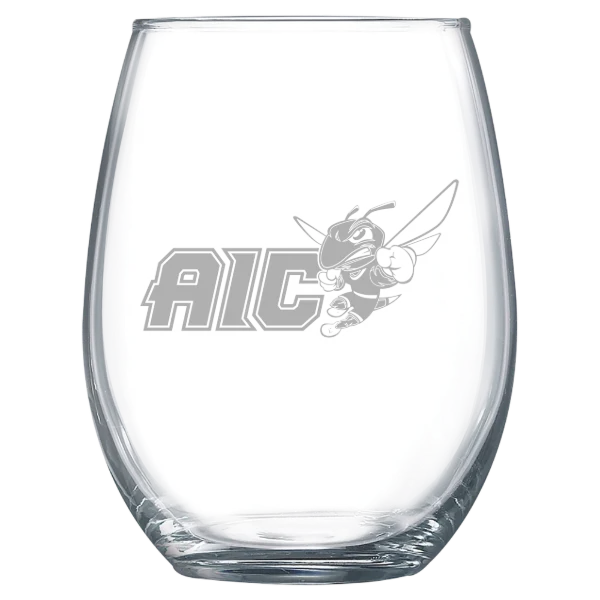 American International College Polar Camel 15 oz. Stemless Wine Glass