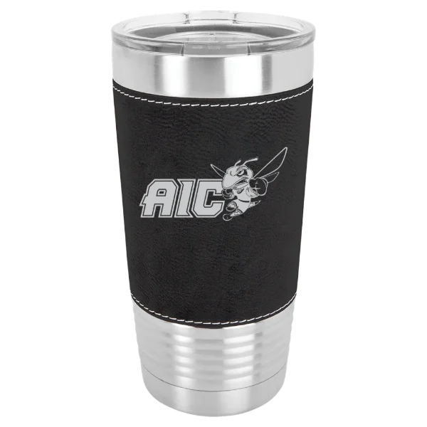 American International College Polar Camel 20 oz. Leatherette Grip Tumbler with Standard Lid