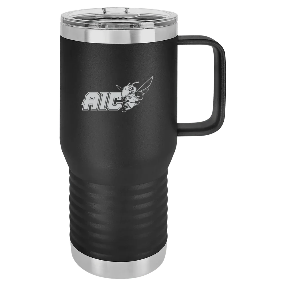 American International College Polar Camel 20 oz. Travel Mug with Slider Lid