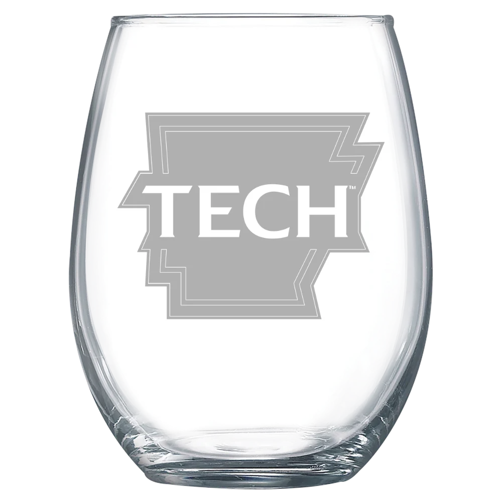 Arkansas Tech University Polar Camel 15 oz. Stemless Wine Glass