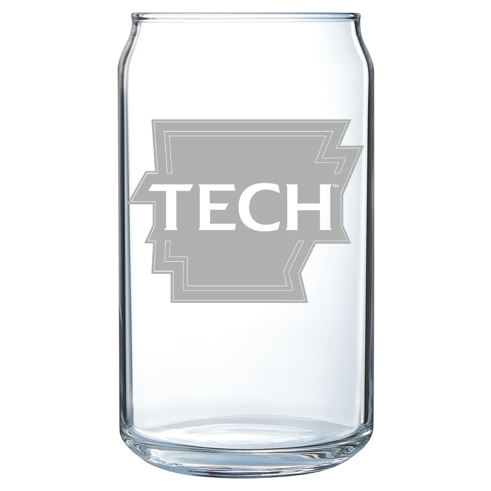Arkansas Tech University Polar Camel 16 oz. Can Glass