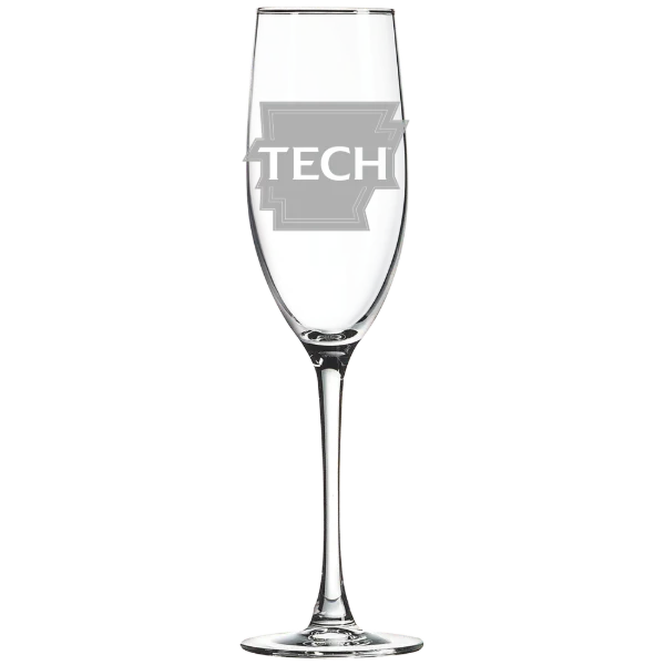 Arkansas Tech University Polar Camel 8 oz. Champagne Flute