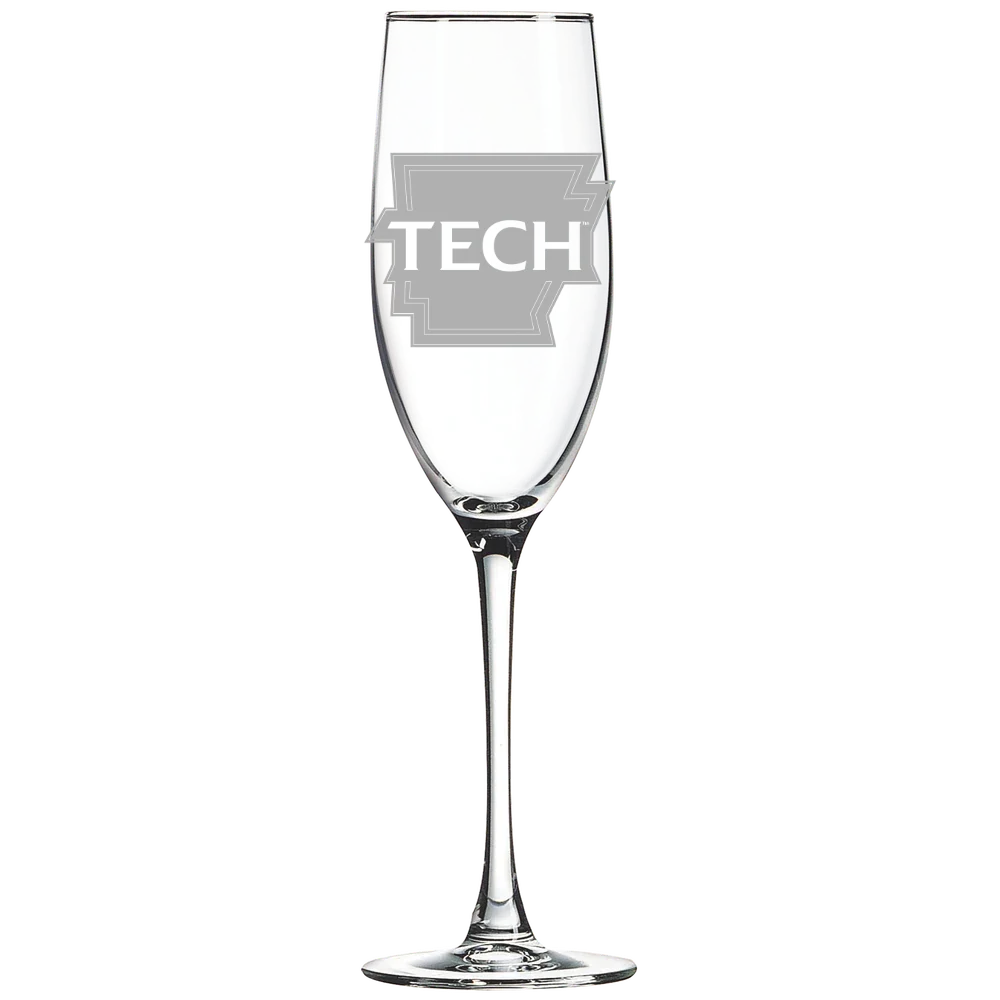 Arkansas Tech University Polar Camel 8 oz. Champagne Flute