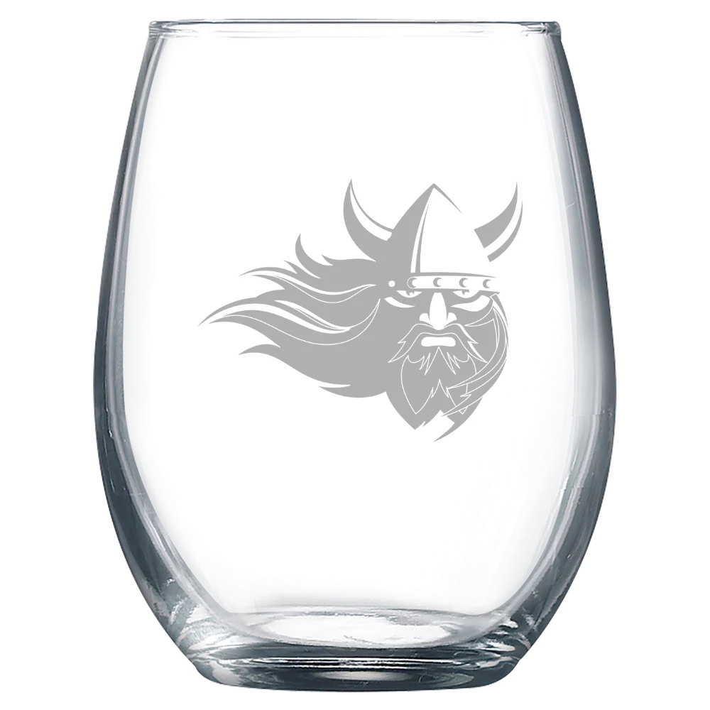 Augustana University (South Dakota) Polar Camel 9 oz. Stemless Wine Glass