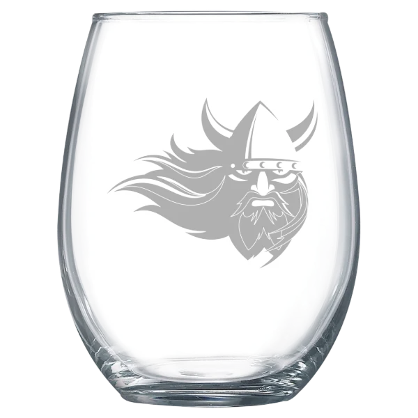 Augustana University (South Dakota) Polar Camel 15 oz. Stemless Wine Glass