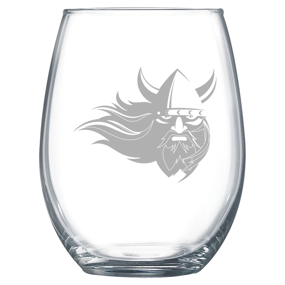 Augustana University (South Dakota) Polar Camel 15 oz. Stemless Wine Glass
