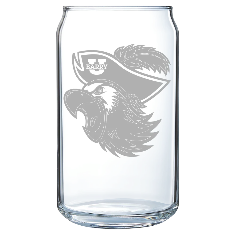 Barry University Polar Camel 16 oz. Can Glass