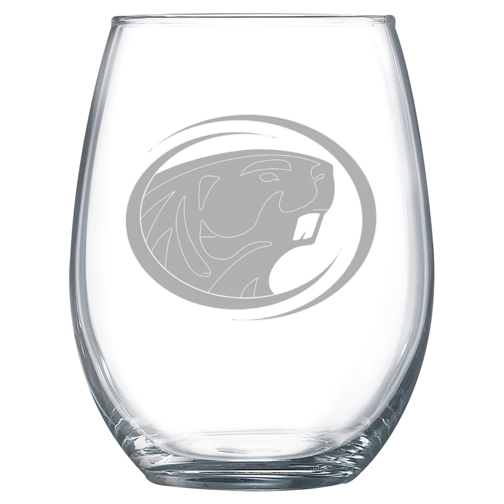 Bemidji State University Polar Camel 15 oz. Stemless Wine Glass