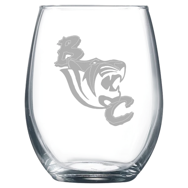 Benedict College Polar Camel 9 oz. Stemless Wine Glass
