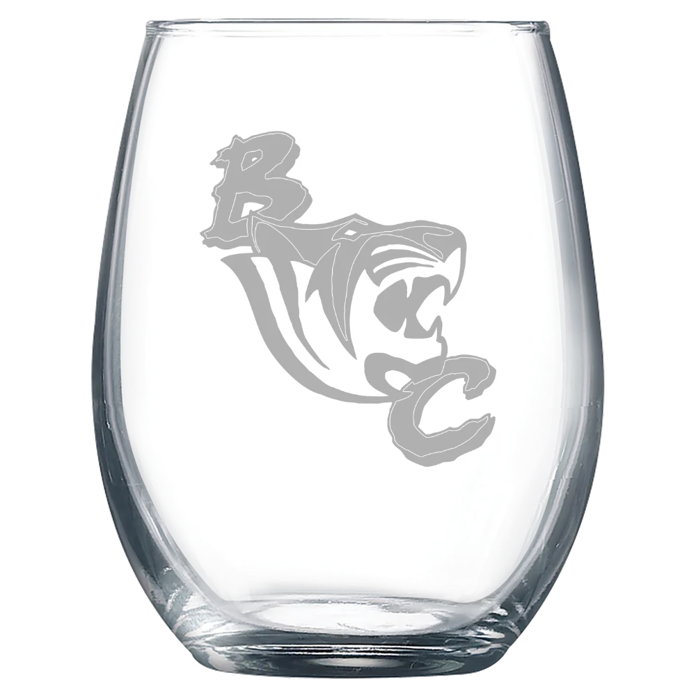 Benedict College Polar Camel 9 oz. Stemless Wine Glass