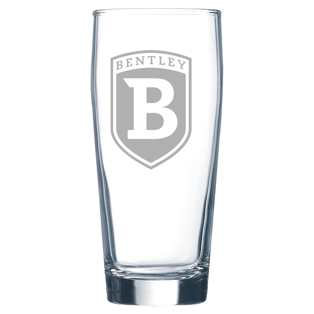 Bentley University Polar Camel 16 oz. Willi Becher Beer Glass