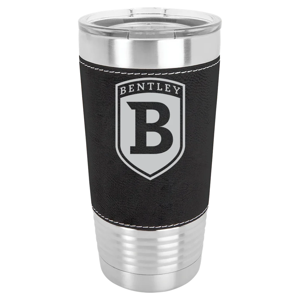 Bentley University Polar Camel 20 oz. Leatherette Grip Tumbler with Standard Lid