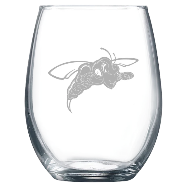 Black Hills State University Polar Camel 9 oz. Stemless Wine Glass