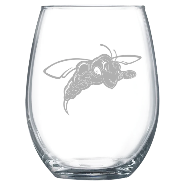 Black Hills State University Polar Camel 15 oz. Stemless Wine Glass