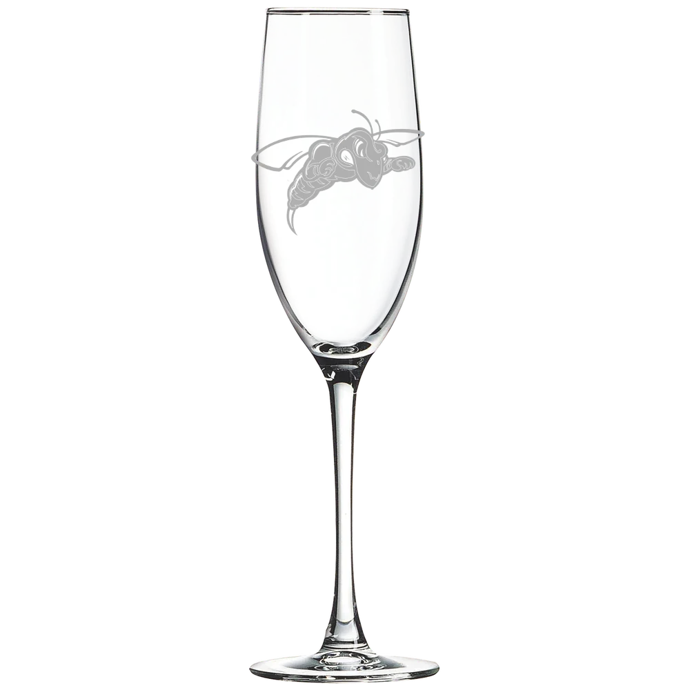 Black Hills State University Polar Camel 8 oz. Champagne Flute