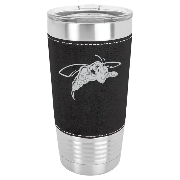 Black Hills State University Polar Camel 20 oz. Leatherette Grip Tumbler with Standard Lid