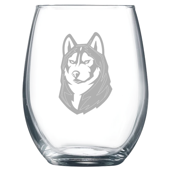 Bloomsburg University of Pennsylvania Polar Camel 9 oz. Stemless Wine Glass
