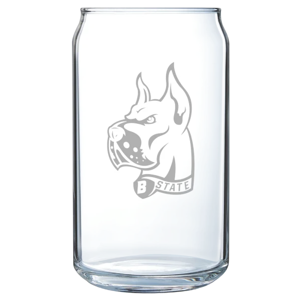 Bluefield State University Polar Camel 16 oz. Can Glass