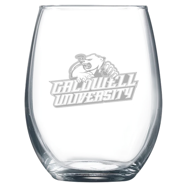 Caldwell University Polar Camel 9 oz. Stemless Wine Glass