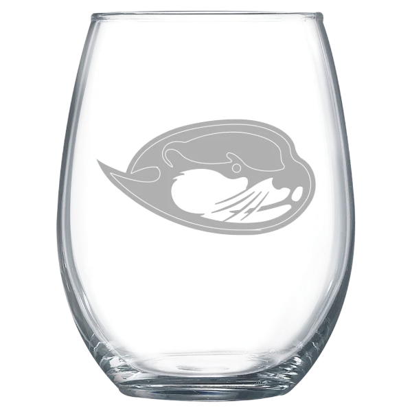 California State University, Monterey Bay Polar Camel 15 oz. Stemless Wine Glass