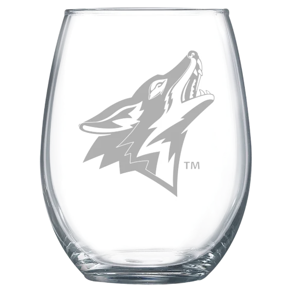 California State University, San Bernardino Polar Camel 15 oz. Stemless Wine Glass