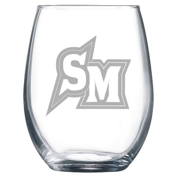 California State University, San Marcos Polar Camel 9 oz. Stemless Wine Glass