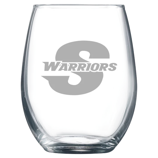 California State University, Stanislaus Polar Camel 9 oz. Stemless Wine Glass