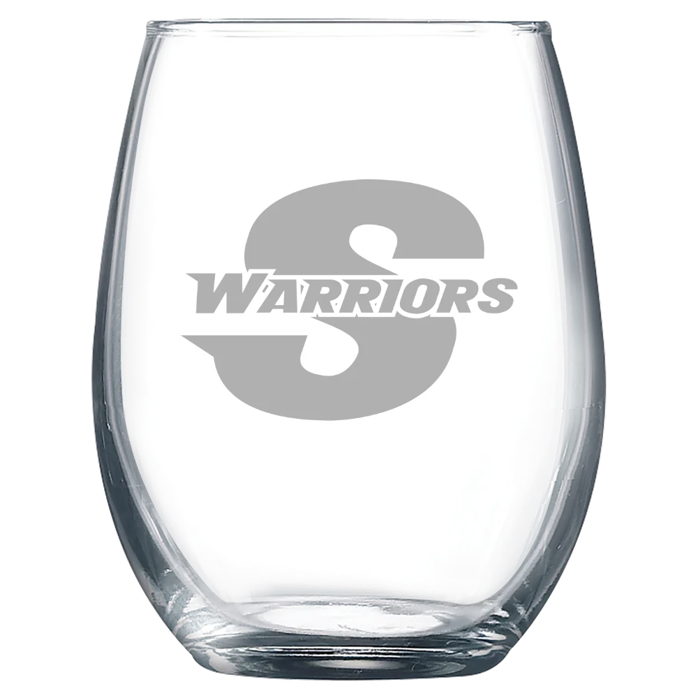 California State University, Stanislaus Polar Camel 9 oz. Stemless Wine Glass