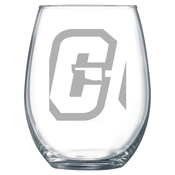 Cameron University Polar Camel 15 oz. Stemless Wine Glass