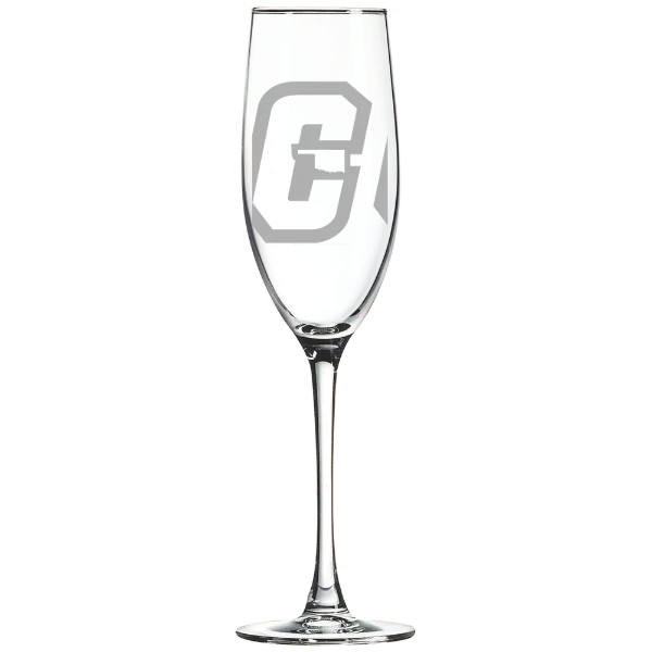 Cameron University Polar Camel 8 oz. Champagne Flute
