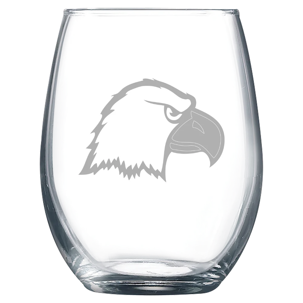 Carson-Newman University Polar Camel 9 oz. Stemless Wine Glass