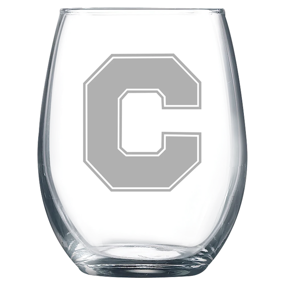 Catawba College Polar Camel 9 oz. Stemless Wine Glass