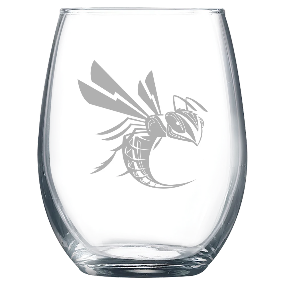 Cedarville University Polar Camel 9 oz. Stemless Wine Glass