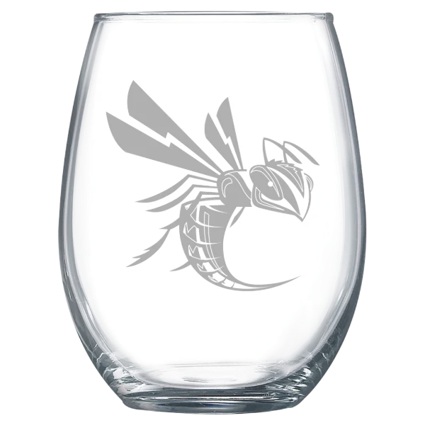 Cedarville University Polar Camel 15 oz. Stemless Wine Glass