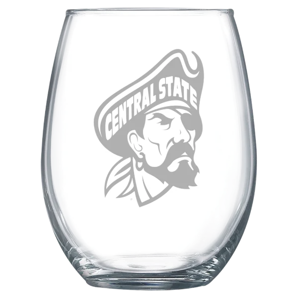 Central State University Polar Camel 15 oz. Stemless Wine Glass